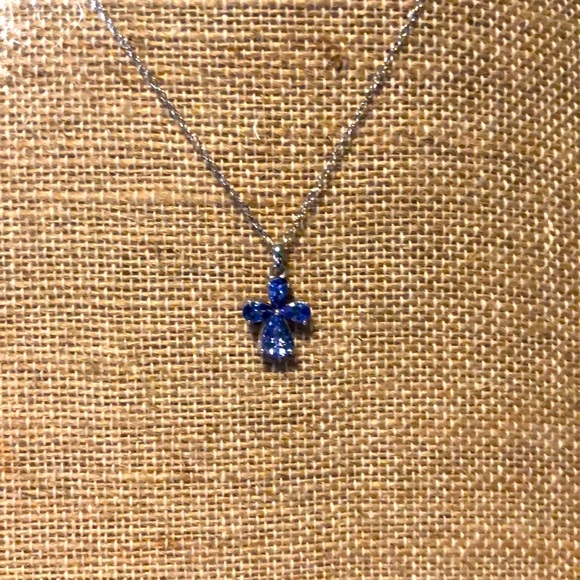 Jewelry - 925 silver cross with gemstones